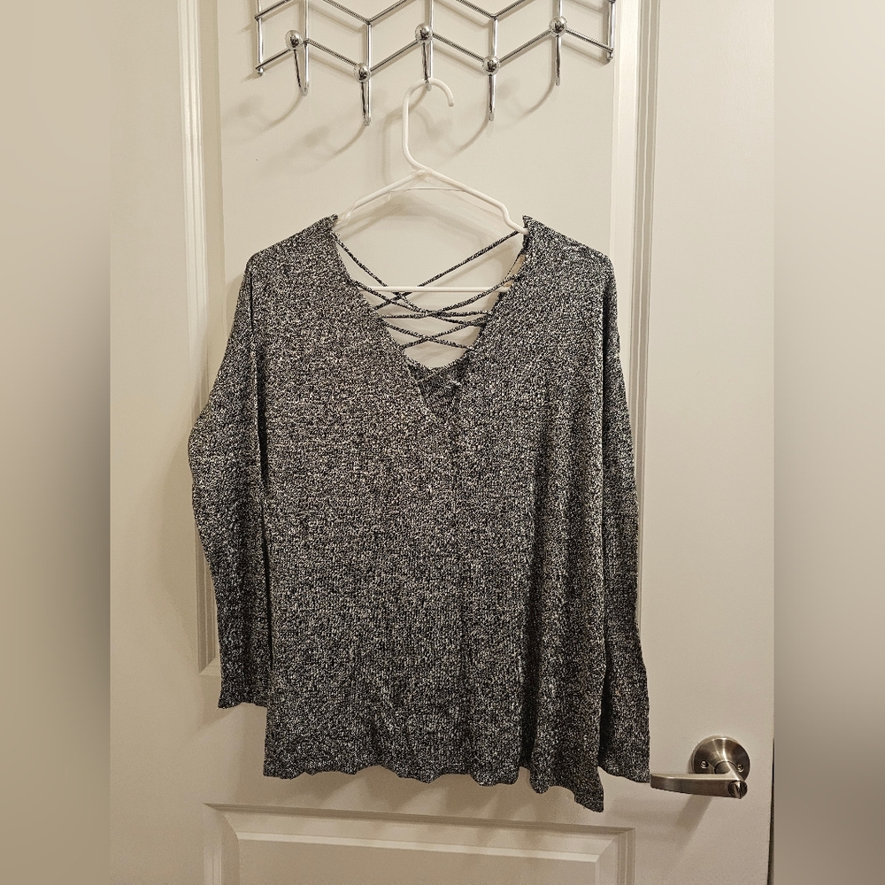 Altar'd State Criss Cross Long-Sleeved Top